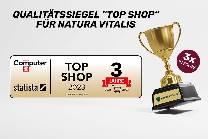 Natura Vitalis hat die Auszeichnung TOP Shop erhalten